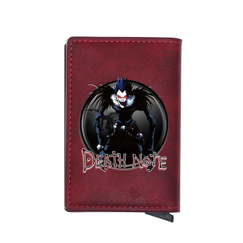 

Classic Death Note Design Digital Printing Leather Card Holder Wallet Retro Men Women Aluminium Short Purse