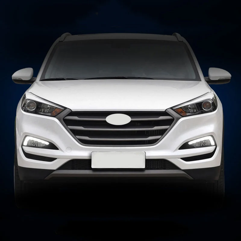 2 шт. для Hyundai Tucson 2016-2018 6000K белый светильник Светодиодный дневной вождения бега DRL