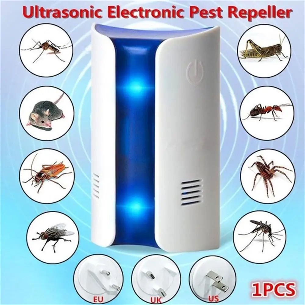 

Mouse Expeller Electronic Pest Repeller Ultrasonic 50*13.5mm Cockroach Outdoor Pests Control ABS Multi-Functional Portable