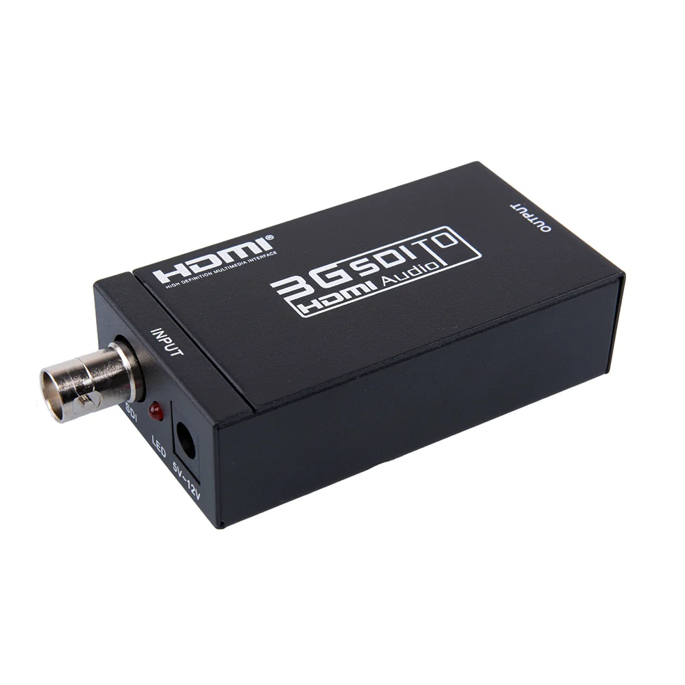 

3G SDI-HDMI адаптер, преобразователь FHD 1080P SDI в HDTV, отображение аудио и сигналов SDI на мониторе HDMI