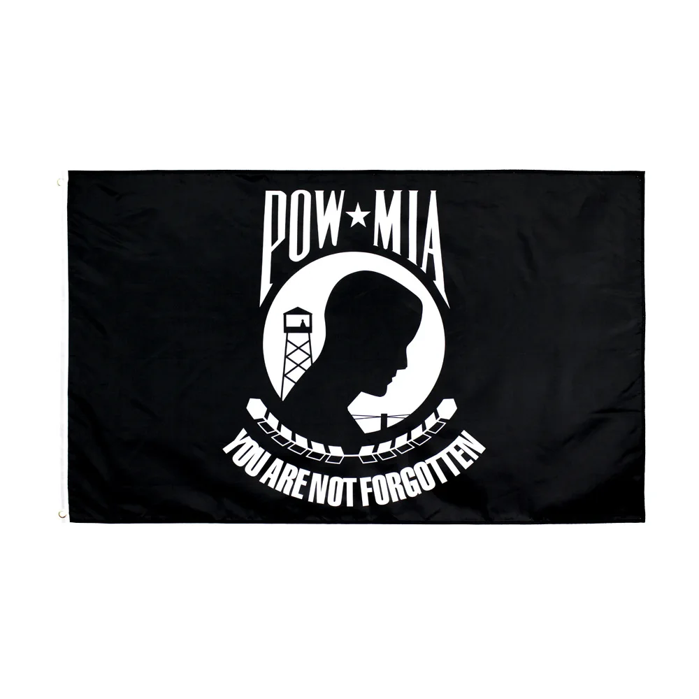 

50 шт., оптовая продажа, высококачественный флаг Pow Mia 90x150 см, 3x5 футов, памятный баннер на продажу