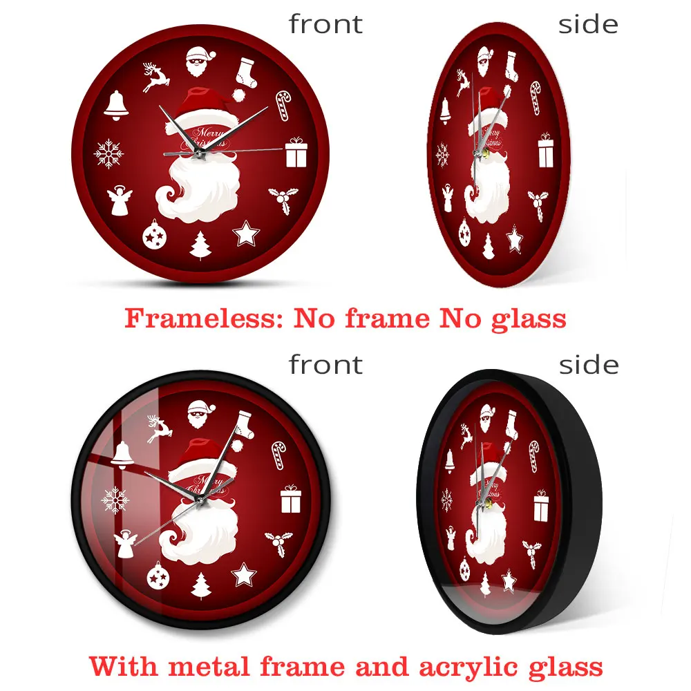 Счастливого Рождества Санта Клаус домашний декор настенные часы праздники
