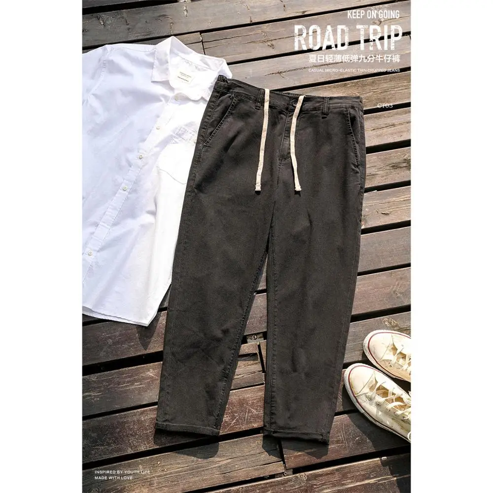 SIMWOOD 2020 Лето Осень Новые тонкие черные джинсы с эффектом потертости Удобные