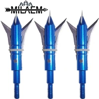 6 pcs archery broadheads 2 blades expandable arrow points crossbow recoil arrow recurve compound bow shooting sports accessories