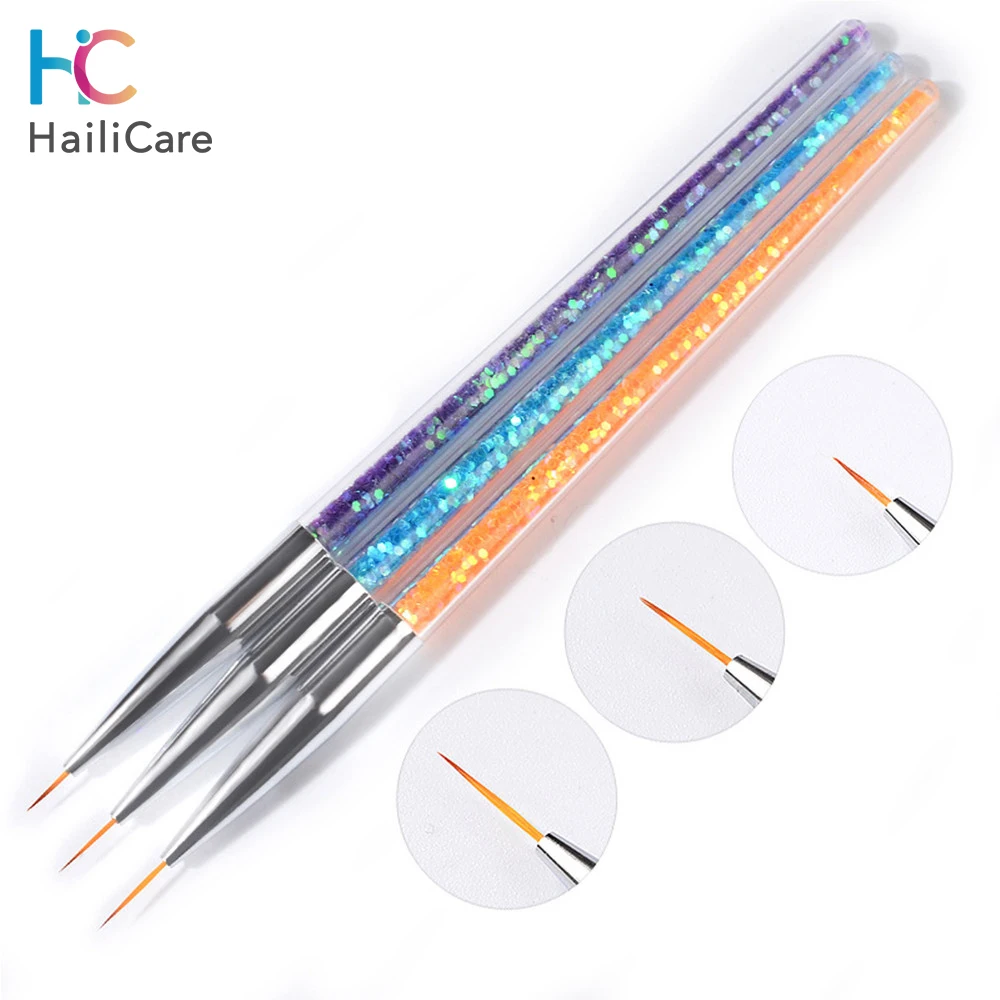 3 шт./лот лайнер для дизайна ногтей ручка рисования 3D сделай сам акриловые кисти