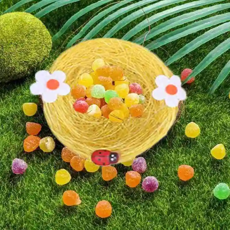 

Artificial Bird Nest Easter Mini Colored Wire Bird Nests For Candies Eggs Happy Easter Decoration Home Party DIY