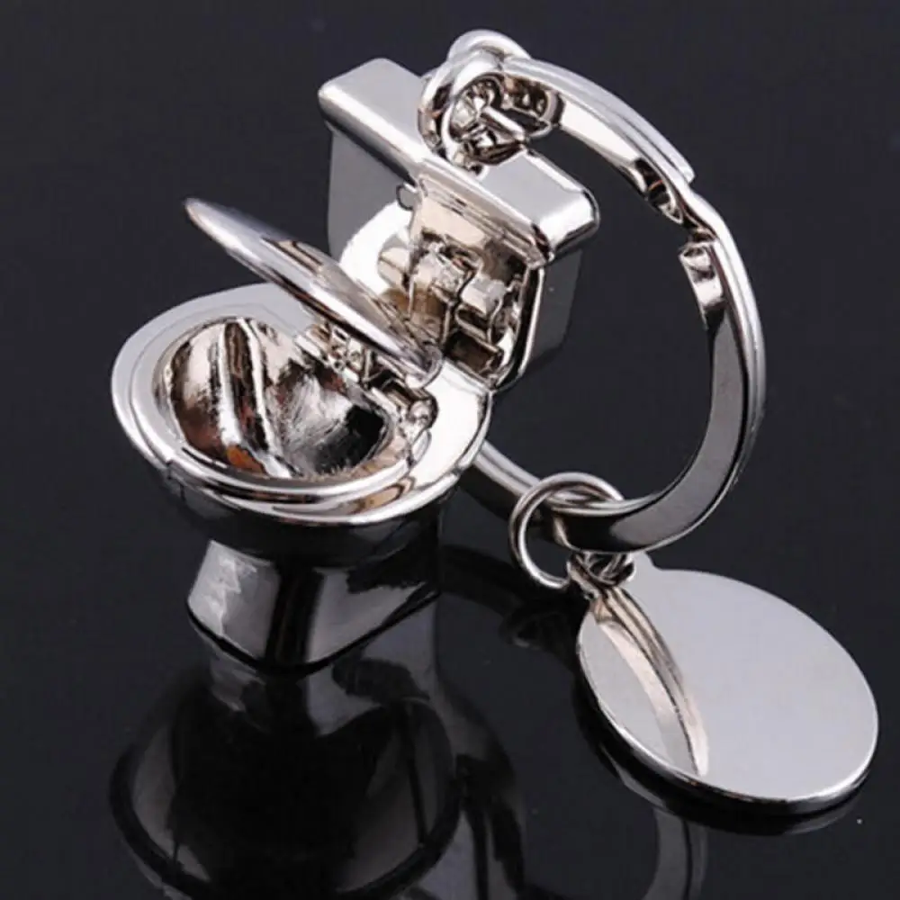 

HOT Lovely Key Ring Keyfob Keychains Gift Creative Toilet Lovely Keyrings Chain