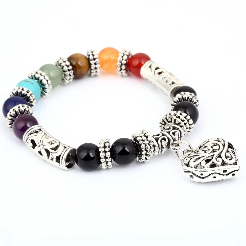 

European And American Hot Selling Fashion Simple Small Fragrance Retro Geometric Agate Stone Yoga Bracelet