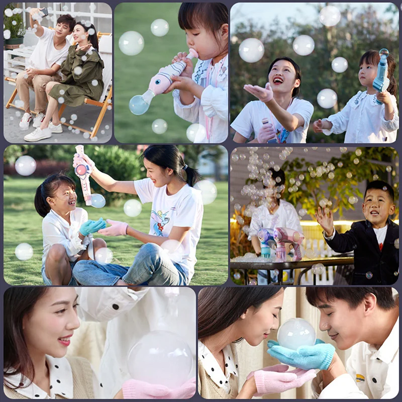 

Children's Outdoor Toys Smoke Magic Bubble Machine Wedding Electric Bubble Blower Maker Gun Kids Toys