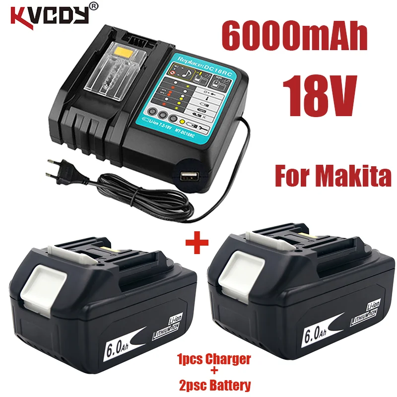 

Аккумуляторная батарея Makita bl1860, 18 в, 6000 мАч, литий-ионный аккумулятор bl1840, bl1850, bl1830, bl1860b, LXT 400 + зарядное устройство