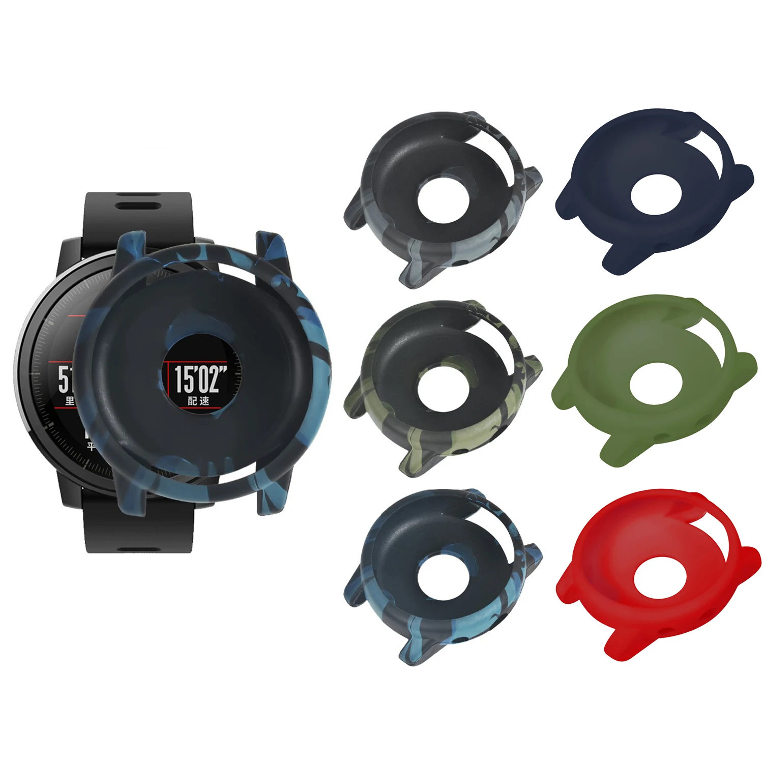 

Silicone Soft Edge Frame Protector Case Shell For Amazfit Stratos 2/2S Sport Smart Watch Protective Bumper Cover Accessories