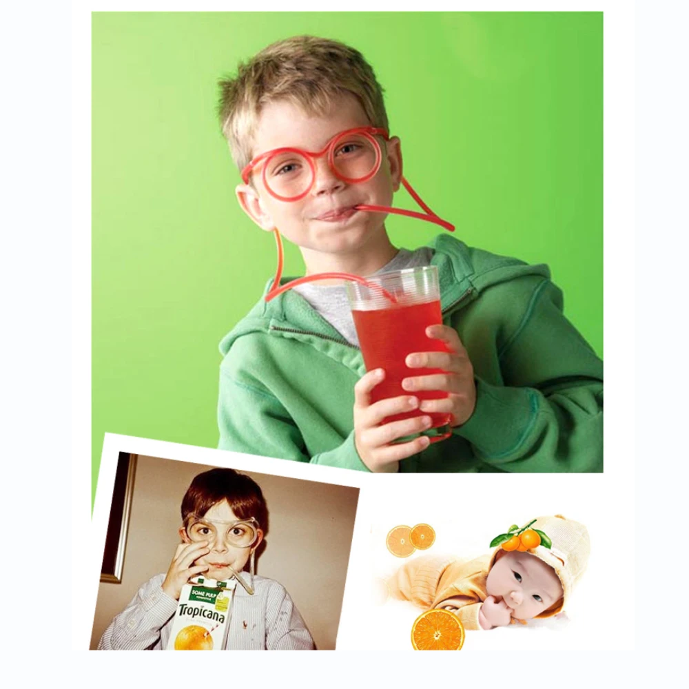 

1 шт. забавные мягкие пластиковые трубочки, гибкие трубочки для напитков, Детские праздничные летние праздничные принадлежности для творче...