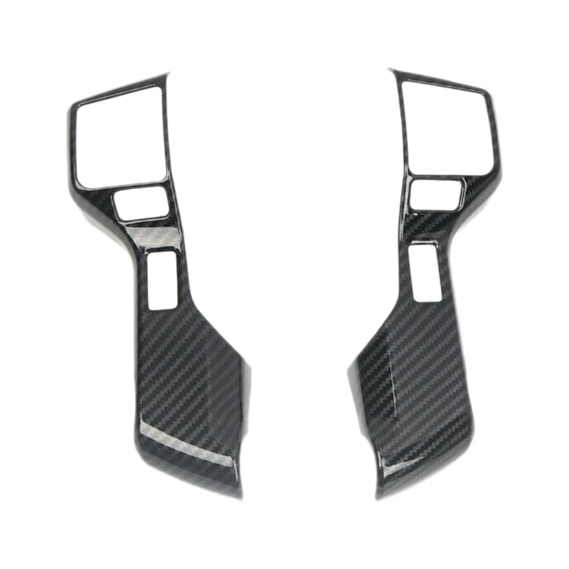 

2PCS Carbon Fibre Steering Wheel Side Switch Cover Strip Decor Trim Car Accessories for Toyota Tacoma 4Runner 2016-2020