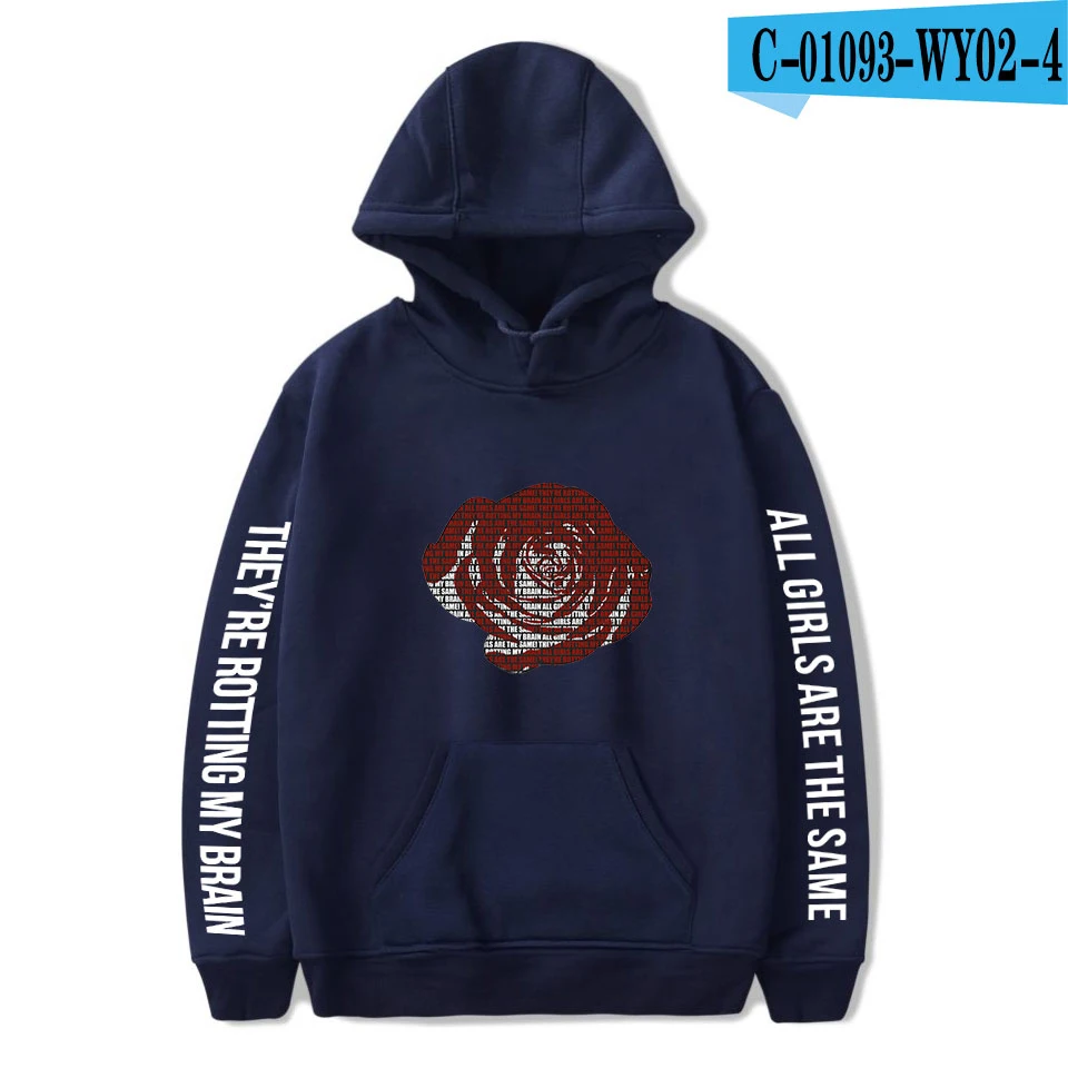 Navy blue Толстовки с капюшоном rapper Juice Wrld для мужчин/женщин, Новое поступление, модный принт, поп-хоп стиль, крутой сок Wrld, толстовка с капюшоном, пальто - Цвет: Navy blue