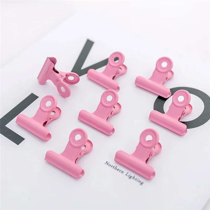 

Металлические зажимы для связывания, 1 шт., заметки для папок, фото, письмо, зажим для бумаги, школьные и офисные принадлежности, милые канцел...