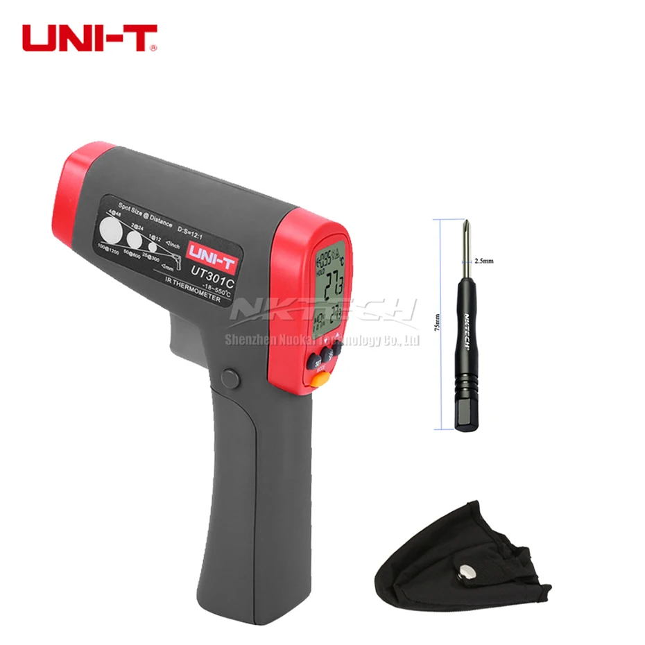 UNI-T лазерный инфракрасный термометр UT301A UT301A+ UT301C UT302A UT302C UT302D Высокоточный Бесконтактный ИК-пистолет промышленный температурный тест - Цвет: UT301C -18 to 550C