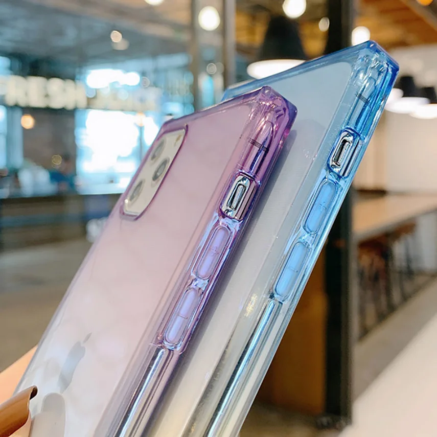 JAVY прозрачный ТПУ силиконовый чехол для iPhone 11 Pro Max X XS XR градиентный цвет