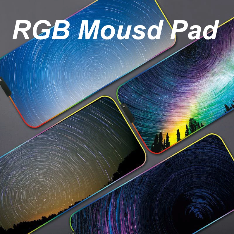 RGB-подсветка для мыши со светодиодной подсветкой большой Настольный коврик