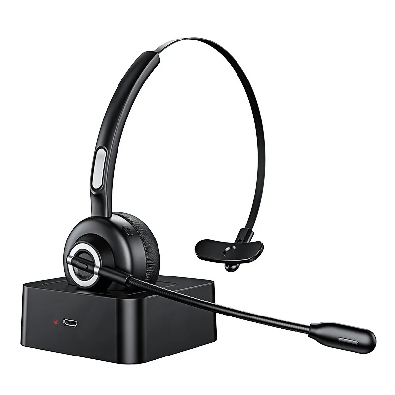 

Беспроводная Bluetooth-гарнитура с микрофоном, Зарядная база Pro, чистый звук, гарнитура для колл-центра, домашнего ПК