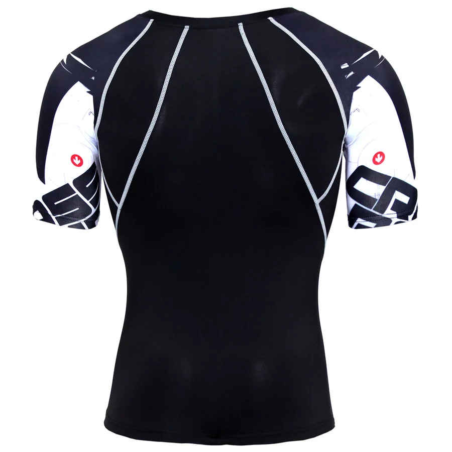 Компрессионные рубашки для мужчин 3d подростковые волчьи футболки с коротким