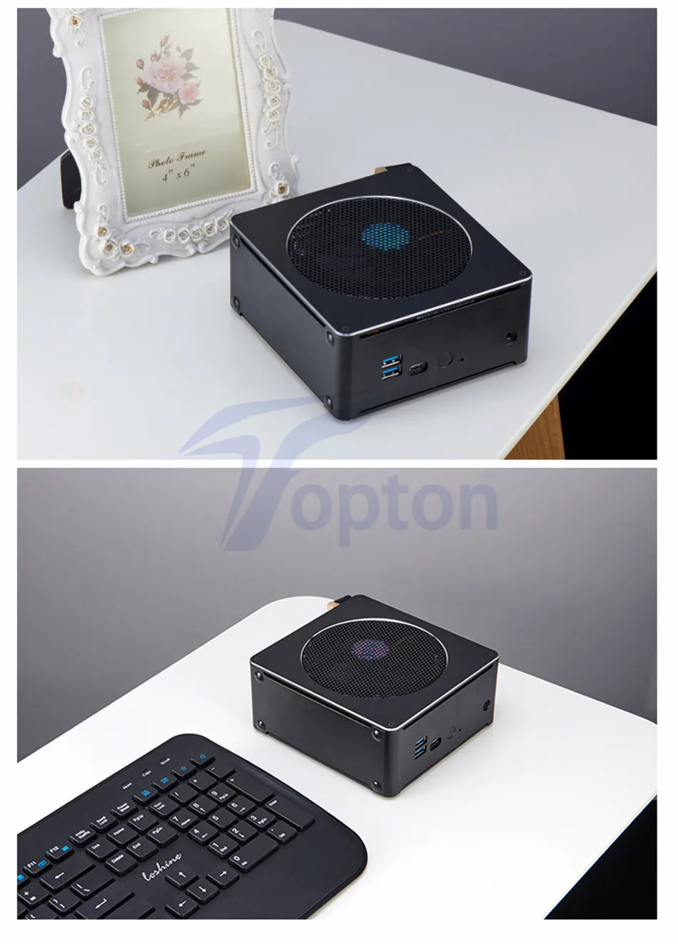 Topton игровой компьютер Intel i7 8750H8850H/i5-8300H/E3 1505 м 6 ядер 12 потоков 12 м кэш Nvme M.2 Nuc Мини ПК Win10 Pro AC WiFi