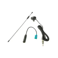 1pc auto car radio antenna with mangetic base fm aerial antenna extension cable fakra connector