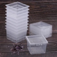 1pc feeding box plastic reptile cage hatching container transparent breeding live box spider beetle insect house