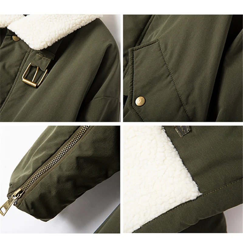 Зимнее пальто в гонконгском стиле ins super fire Хлопковая женская парка средней длины