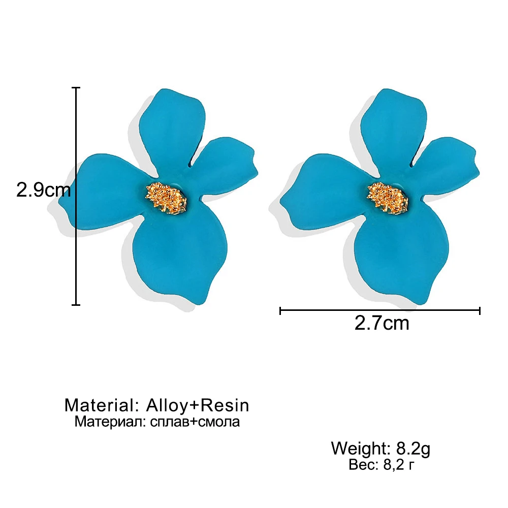 

Korean Style Cute Flower Stud Earrings for Women 2020 Summer New Fashion Sweet Earrings Femme Brinco Wholesale Jewelry