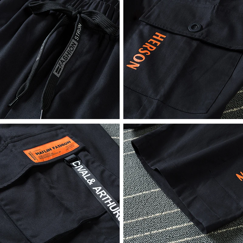 

Men's Cargo Hip Hop Shorts 2021 New Casual Summer Work Tactical Tracksuit Loose Shorts Men Sweatpants Male High Waist Shorts