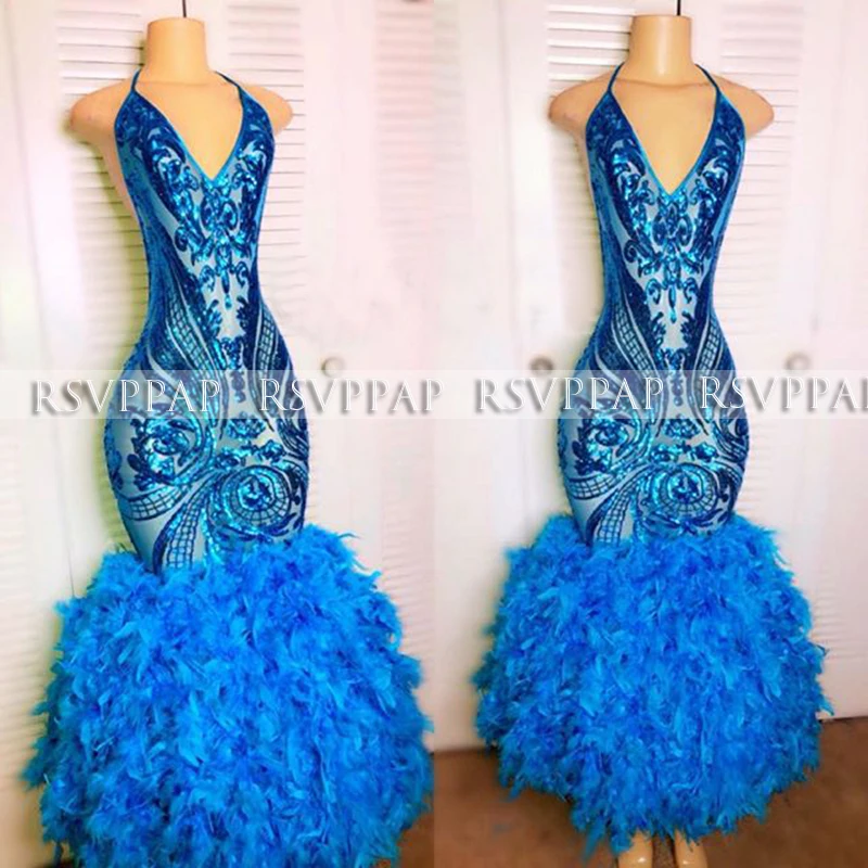 Длинные сексуальные прозрачные платья для выпускного вечера 2021 Русалка с лямкой