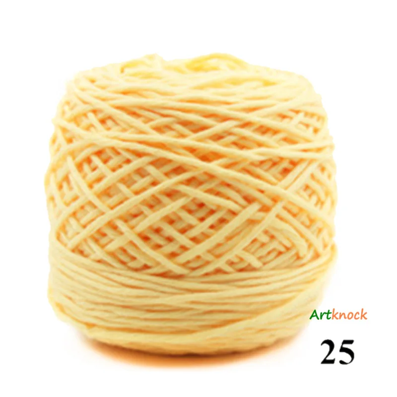25 1pc 1 шт. = 200 г, хлопковая пряжа с большими шариками для вязания свитеров, носков, 16 ПЛИС, вязание крючком, игла № 4 - Цвет: 25 1pc