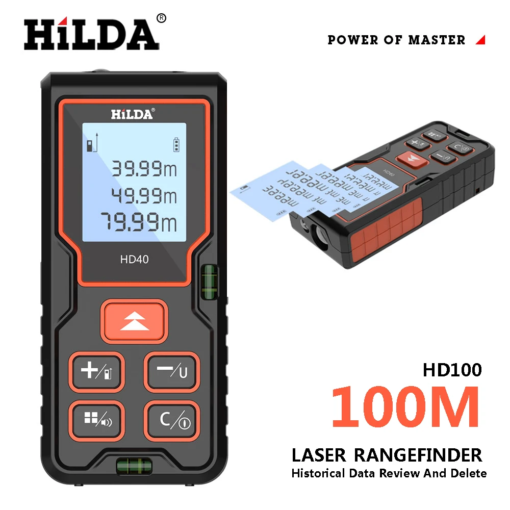 

Rangefinder Laser Distance Meter digital rangefinder Tool Laser Tape Range Finder Building Measure Device Ruler 40M/60M/80M/100M