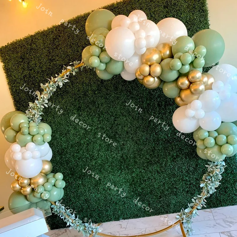 

135pcs Avocado Green White Balloon Garland Arch Kit Wedding Birthday Party Background Baby Shower DIY Holidays Celebration Decor