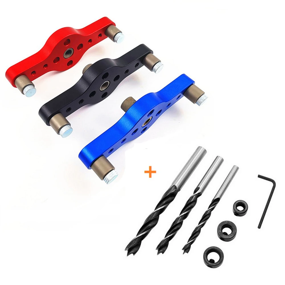 

Vertical Pocket Hole Jig Woodworking Drilling Locator Dowelling Drill Guide Kit Aluminum Alloy Steel