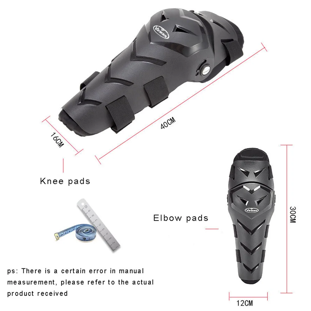 

4 PCS Motorcycle Knee Pads + Elbow Pads Kit Motocross Protection Racing Equipment Slider Motorcycle Suit Knee Shatter-Resistant