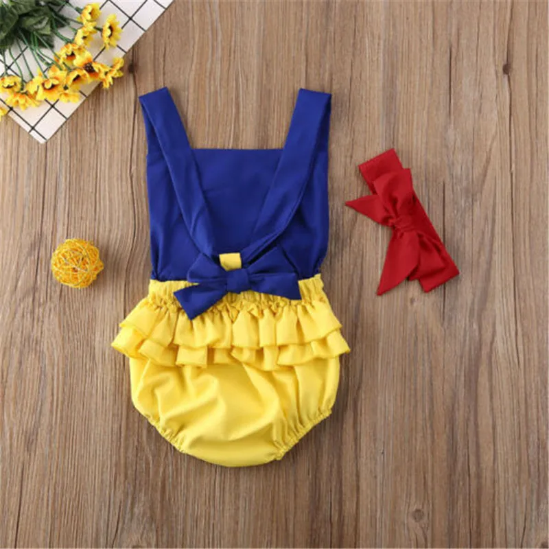

2PCS Kids Baby Girl Clothes Sleeveless Bowknot Ruffle Romper &Tops+Shorts Outfit Baby Toddler Summer Clothes Clothings Sunsuits