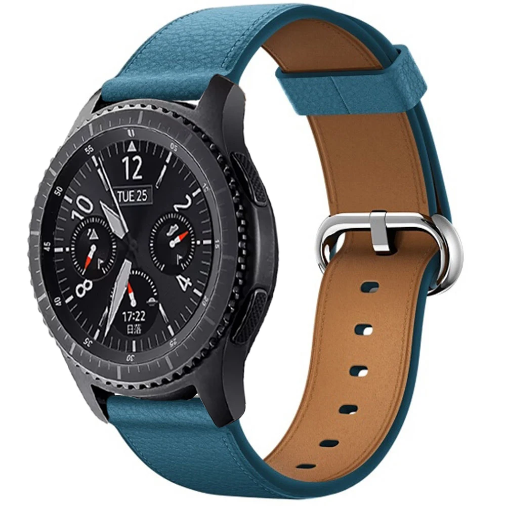 Ремешок для часов для samsung gear S3 ремешок для samsung gear S3 черный коричневый ремешок для gear S3 классический galaxy Watch active 46 мм - Цвет ремешка: Синий