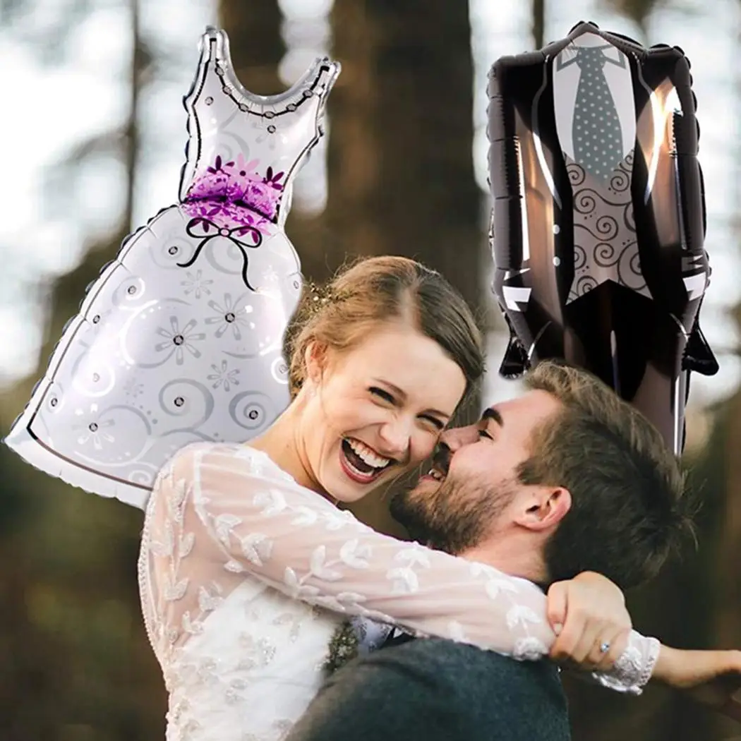 Свадебное платье Костюм алюминиевая пленка Свадебный шар Декор события вечерние