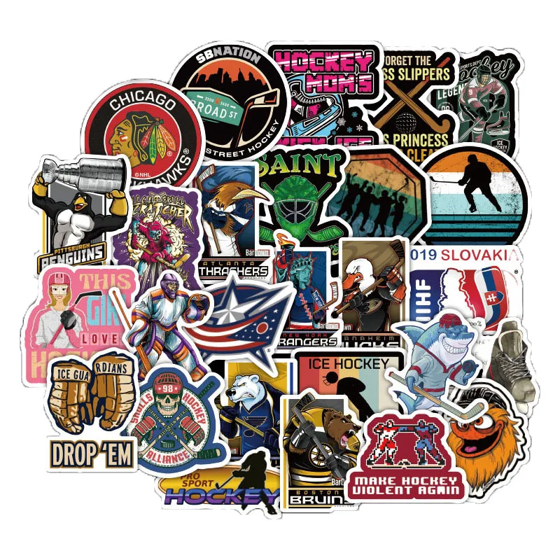 

50PCS/set Super Cool Field Hockey Sticker Waterproof For Luggage Suitcase PC Laptop Phone Motorcycle Styling Stickers