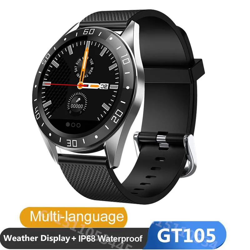 GT105 1 22 дюймов умные часы для мужчин и женщин пульсометр монитор артериального