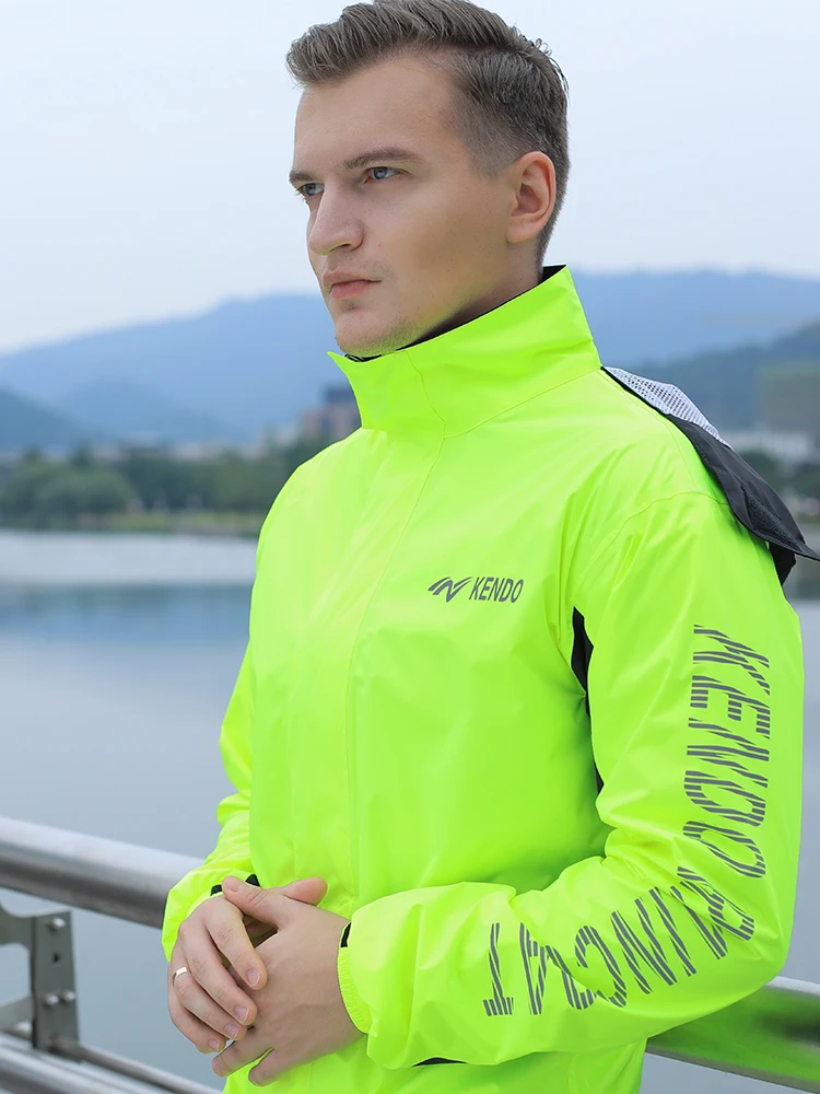 Мотоциклетный мужской дождевик утепленный водонепроницаемый зеленый для