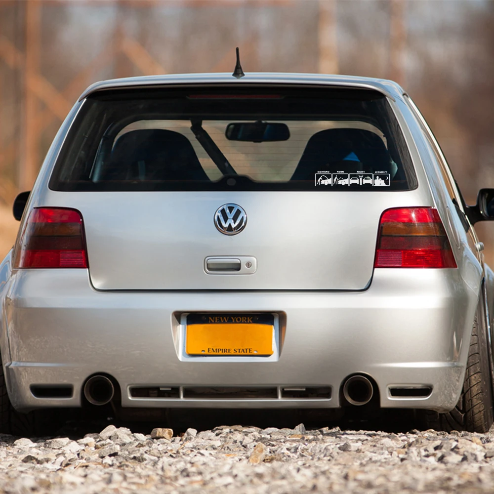 

Creative Day Time Car Sticker Auto Decals Cute Funny Exterior Decoration For Benz BMW The Whole Body Automobile Accessories