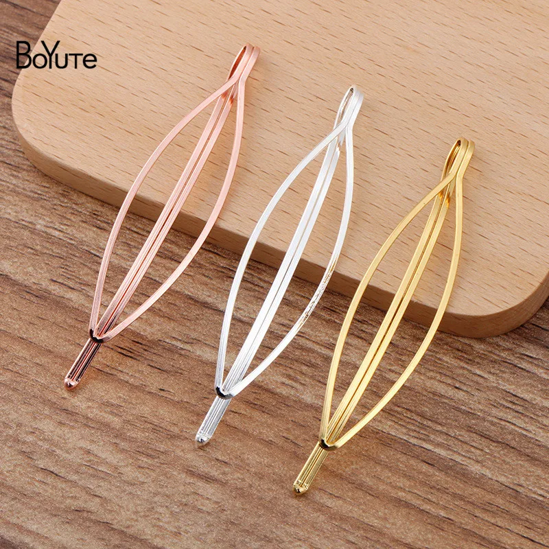 

BoYuTe (50 Pieces/Lot) 70*15.5MM Iron Metal Barrettes Bangs Clip Diy Hair Accessories Handmade Materials