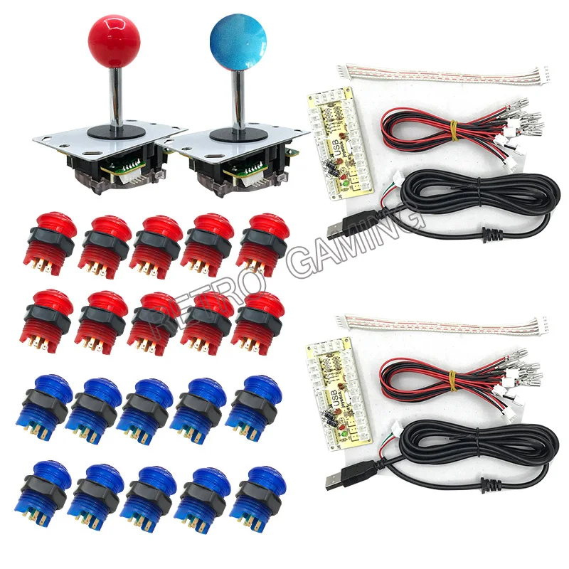 

DIY Arcade Game kit parts with PC/PS2/PS3 USB Zero Delay Encoder+Copy SANWA Joystick+ Led Push Button+cable for Game Machines