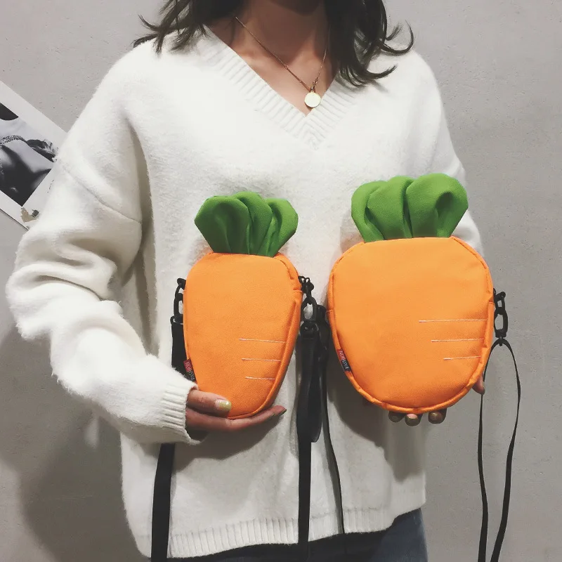 WEIXIER женская сумка для девочек зима 2019 милая Холщовая Сумка в форме Редьки