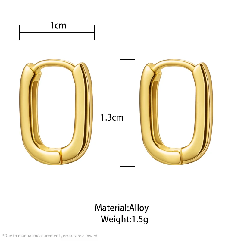 

Allergy Gold Silver Color Earrings for Women Female 2021 Charm Trendy Jewelry Vintage Simple U Shaped