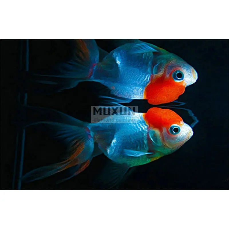 

DIY 5D Diamond Painting cross stitch"goldfish"Needlework Craft animal Full Square Diamond Mosaic Embroidery Home Decoration