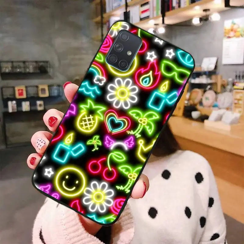 CUTEWANAN неоновый свет Любовь ТПУ чехлы для мобильного телефона из мягкого силикона