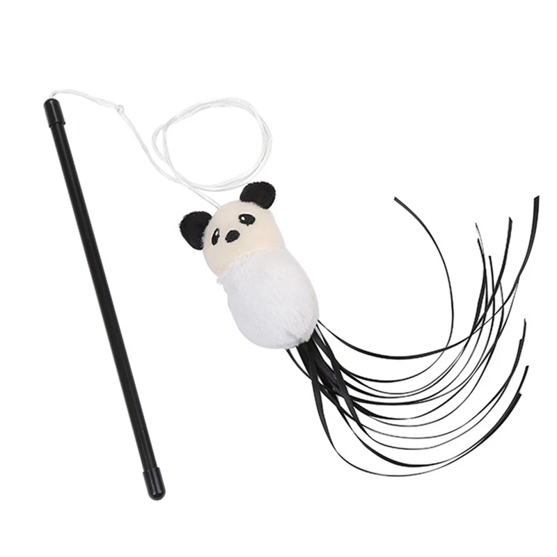 

Cat String Teaser Interactive Faux Feather Soft Kitten Wand Toy Pet Wand Teaser Funny Kitten Cat Teaser Toy Dorakitten